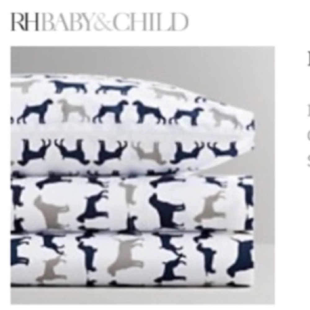 Restoration Hardware - Dog Silhouette twin sheet sets (2)
